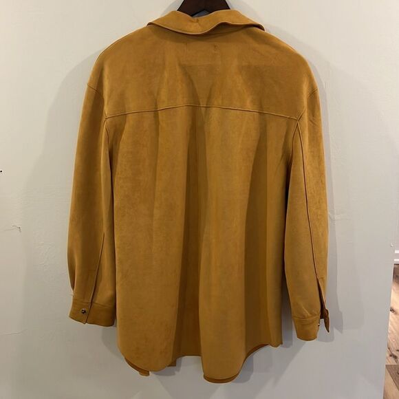 Faux Suede Shirt Jacket - Philosophy Republic Clothing - Size Large - Picture 4 of 4